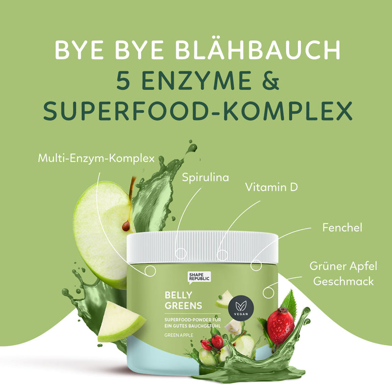Belly Greens - 210g - Green Apple - Balance